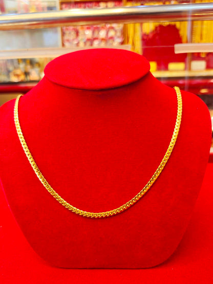 23k Thai Gold Tight Cuban Chain