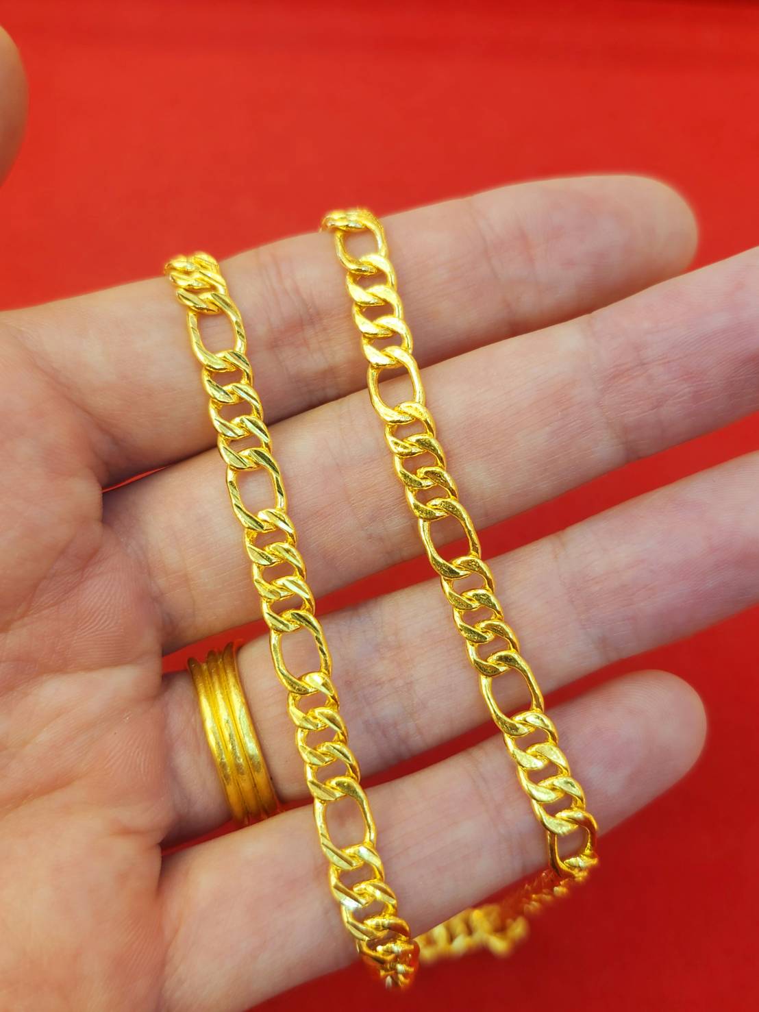 23k Thai Gold Figaro Chain