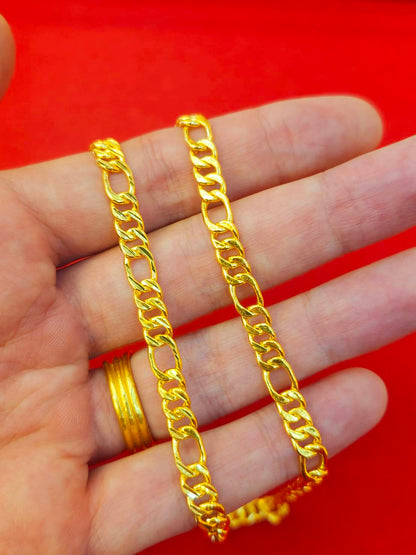 23k Thai Gold Figaro Chain