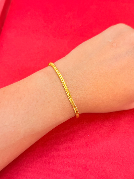 13.9g, 7.5”, Classic Franco Bracelet, 24K Gold