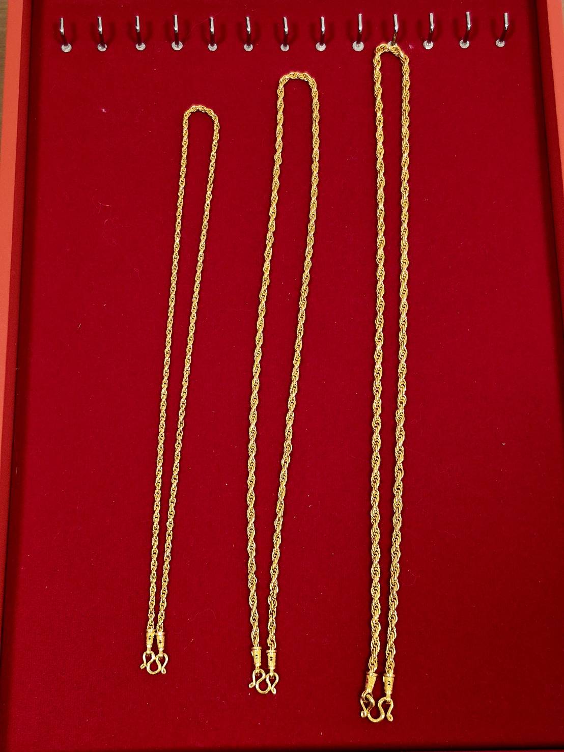 Rope Chain, 24K Gold