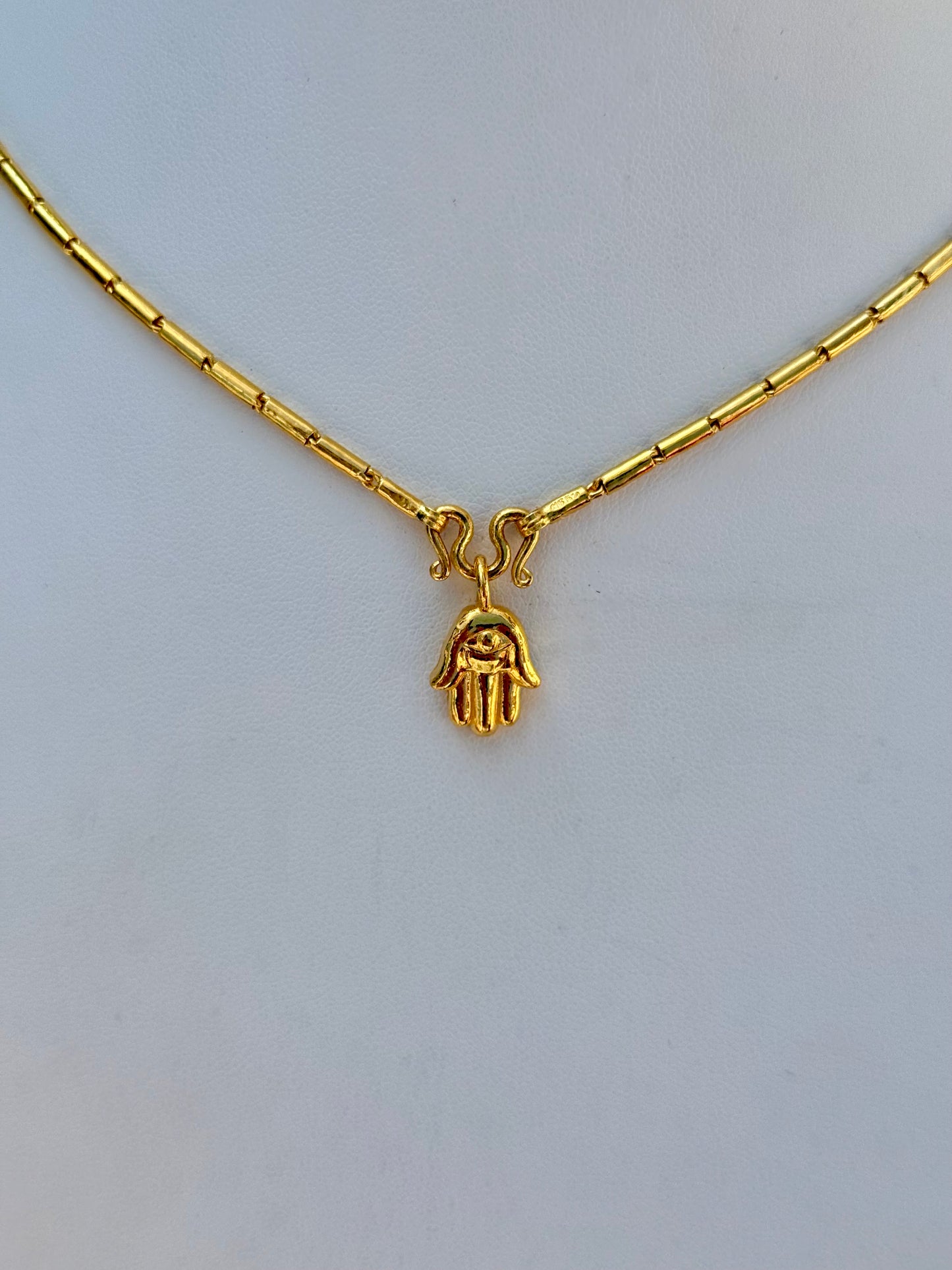 Hamsa Pendant, 24K Gold