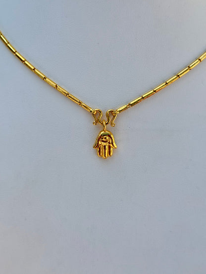 Hamsa Pendant, 24K Gold