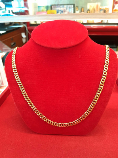 23k Thai Gold Round Cuban Chain