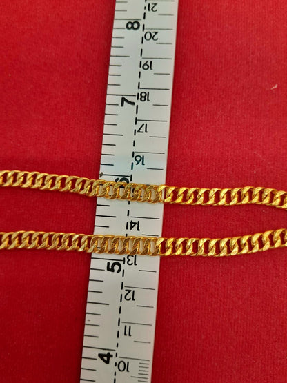 23k Thai Gold Round Cuban Chain