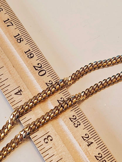 24" Cuban Chain, 14k Gold