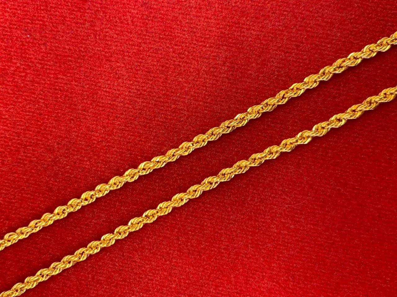 Rope Necklace, 23K Gold