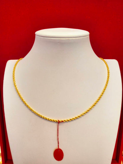 Rope Necklace, 23K Gold