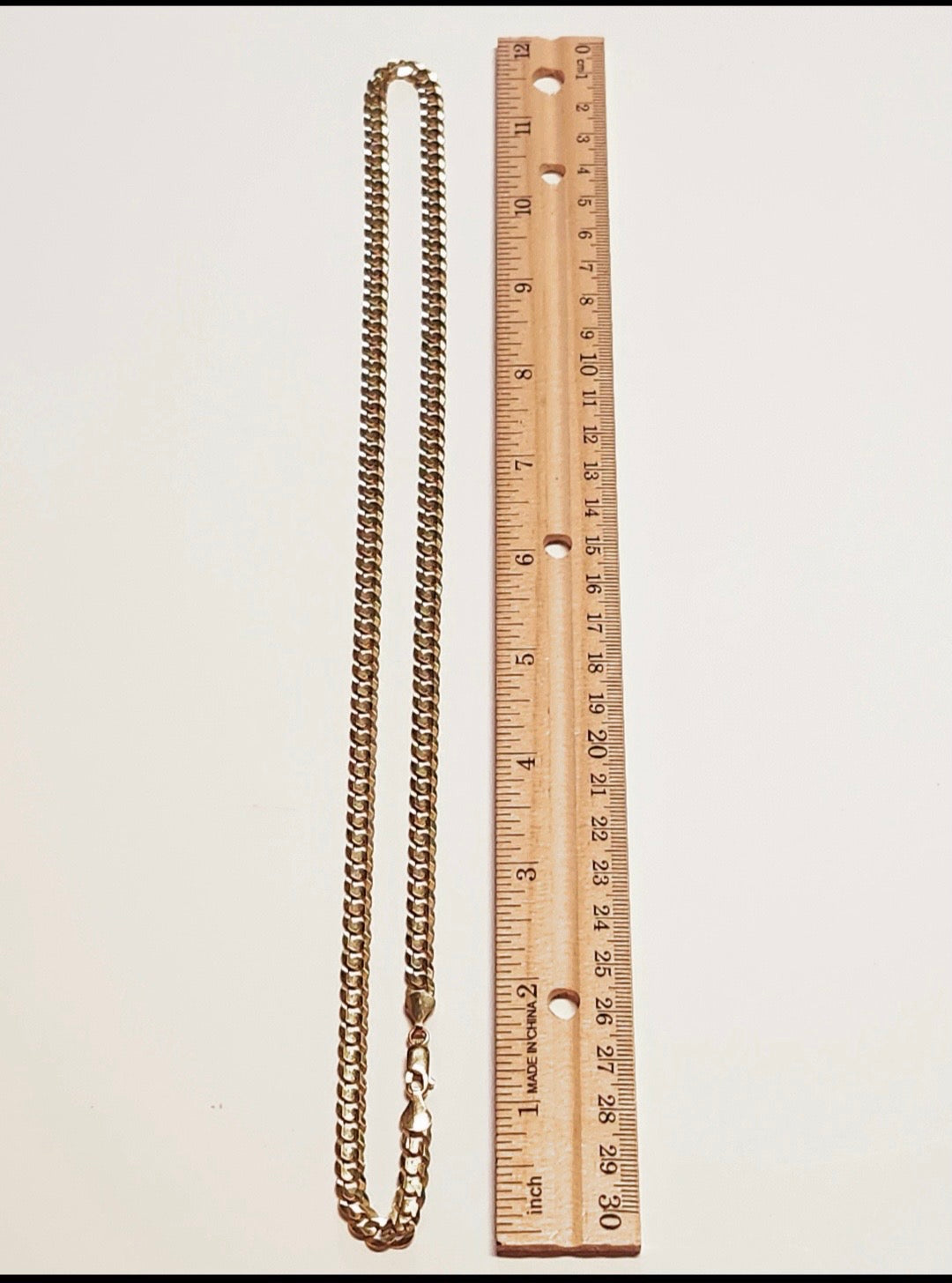 24" Curb Chain, 18k Gold