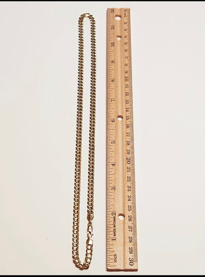 24" Curb Chain, 18k Gold