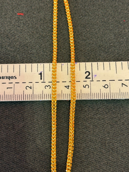 32g, 26", Classic Franco Chain, Claspless, 24K Gold