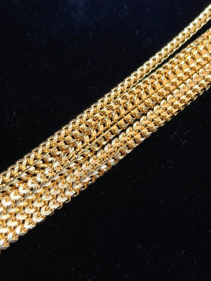 Franco Chain, 14k Gold, 3mm