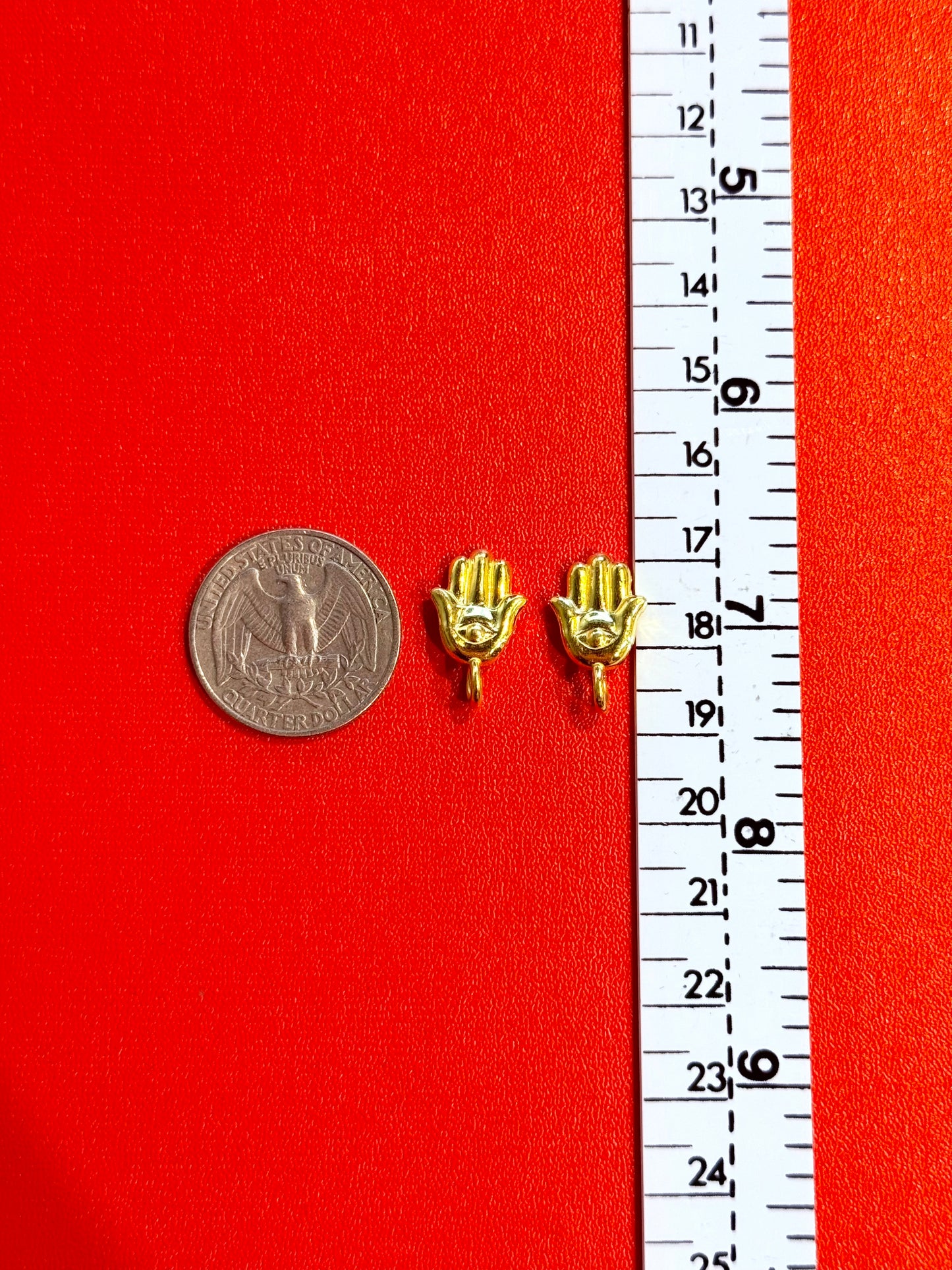 Hamsa Pendant, 24K Gold