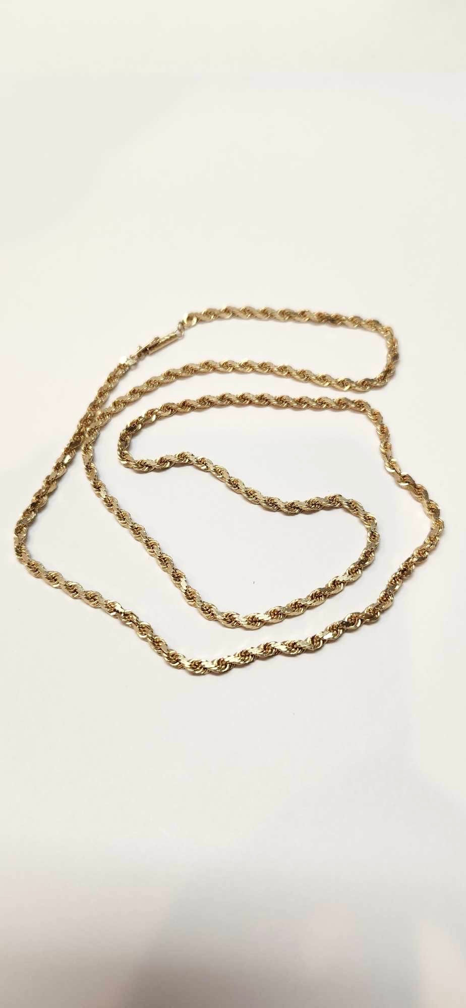 24" Rope Chain ,14K Gold