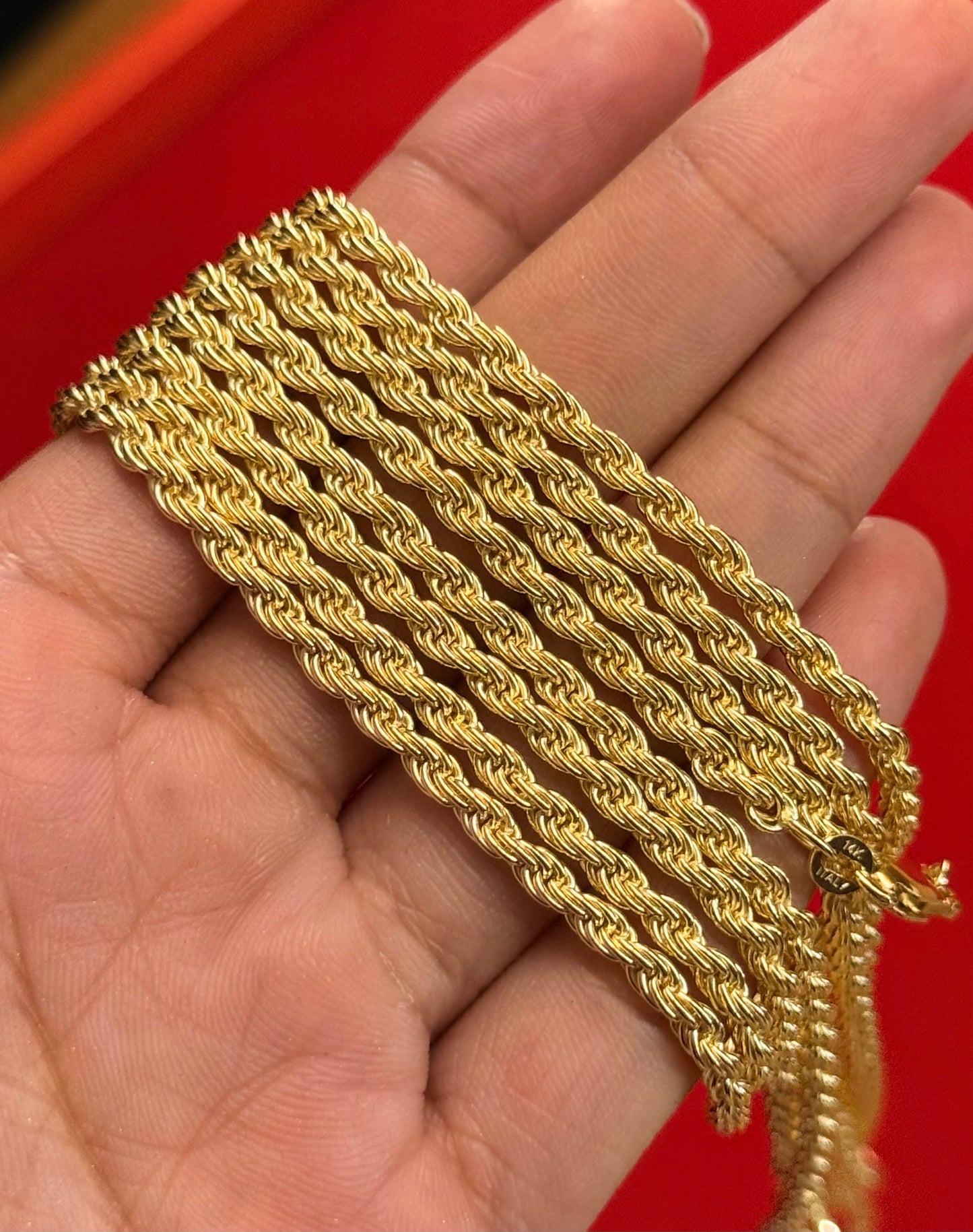Rope Chain, 14k Gold, 3mm