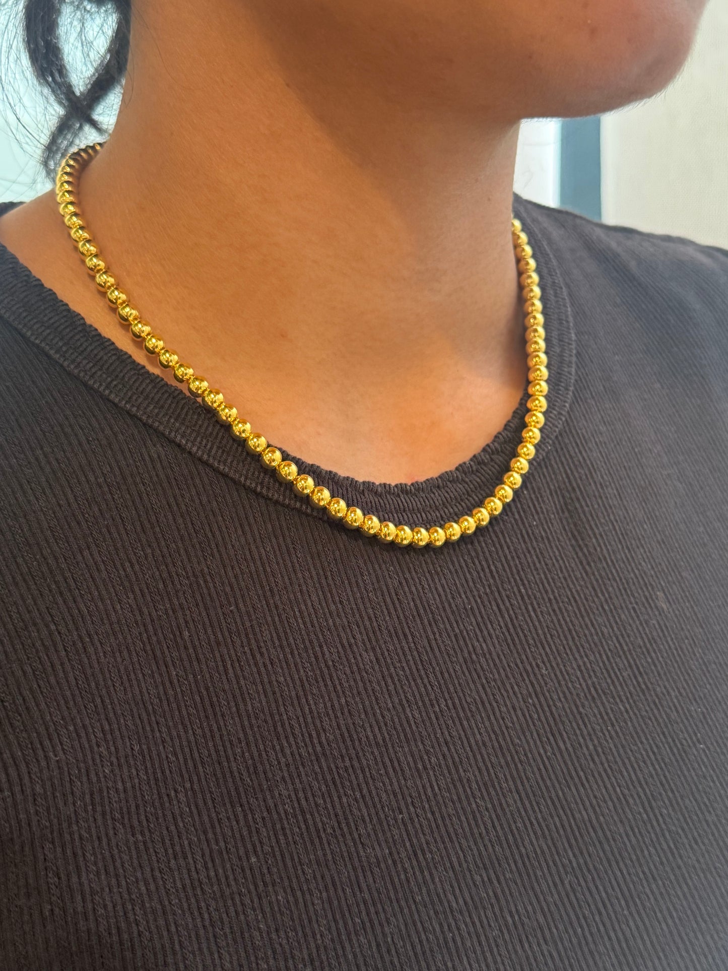 Bead Chain, 23K Gold