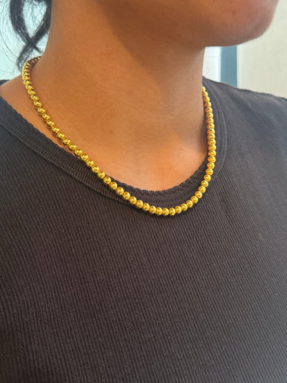 Bead Chain, 23K Gold