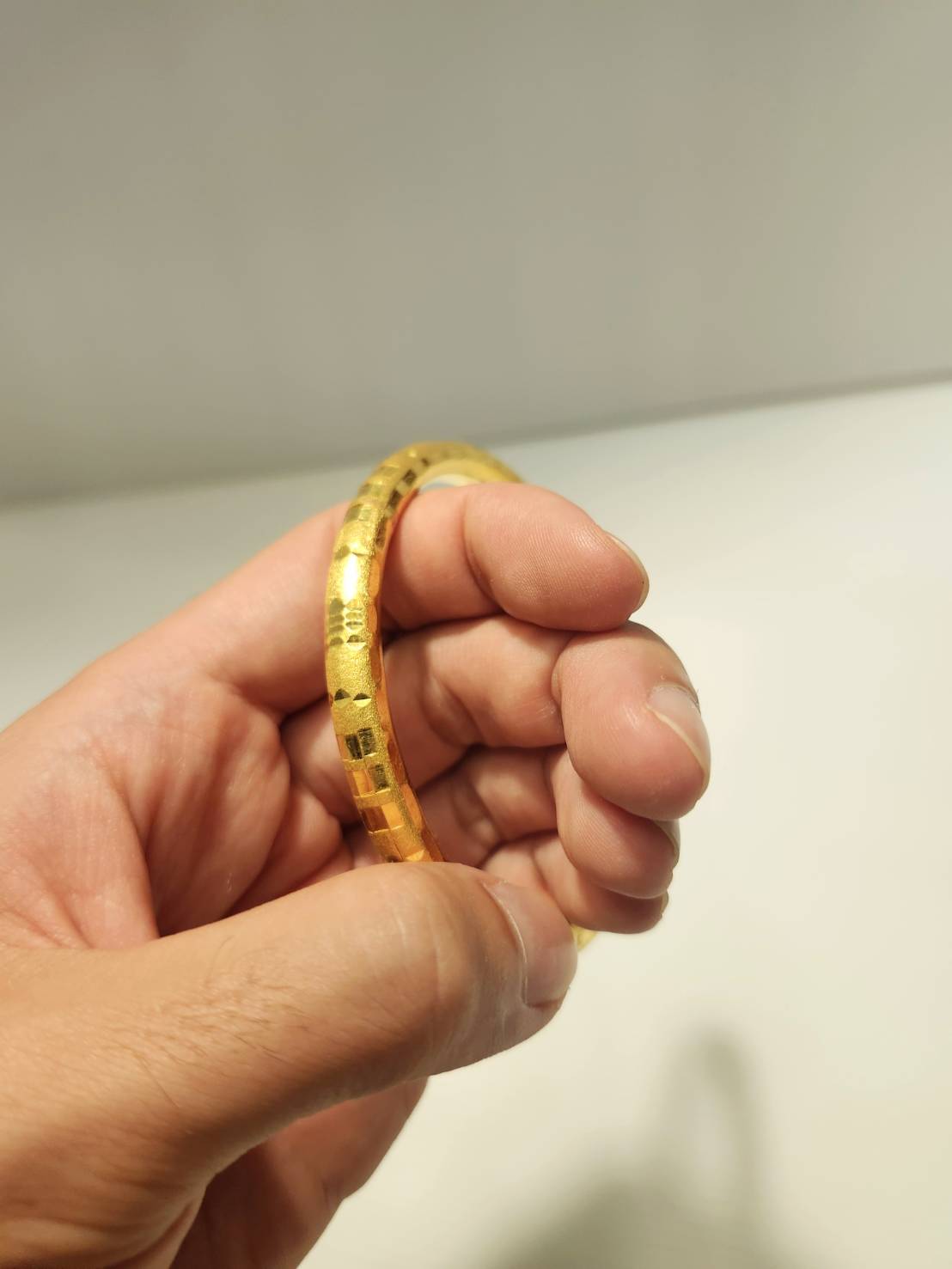 Mirror Bangle, 23K Gold