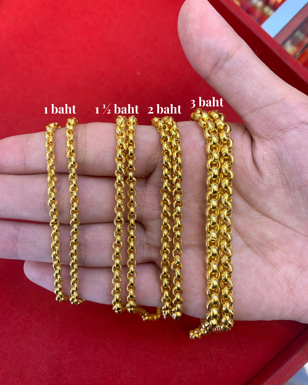 Rolo Chain, 24K Gold