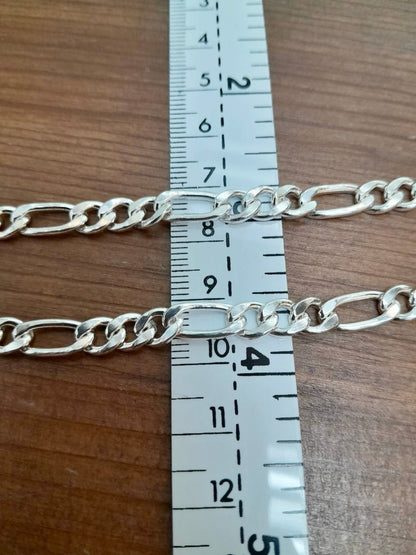 Heavy Figaro Chain, Sterling Silver