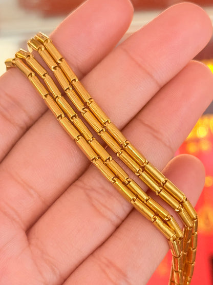 15.2g, 23", Barrel Chain, 23K Gold