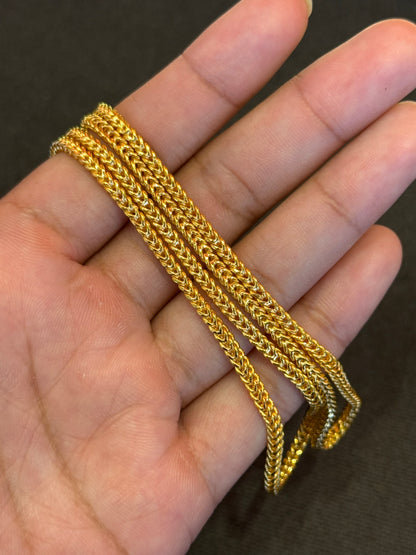 32g, 26", Classic Franco Chain, Claspless, 24K Gold