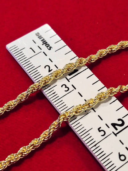 Rope Chain, 14k Gold, 3mm