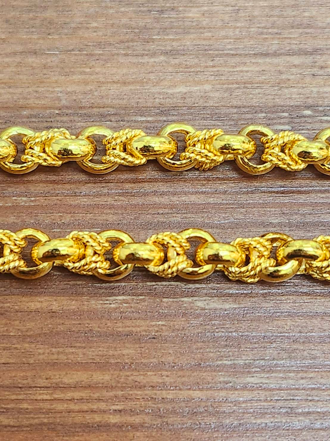 Tiger Link Chain, 24K Gold