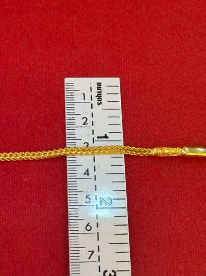 13.9g, 7.5”, Classic Franco Bracelet, 24K Gold
