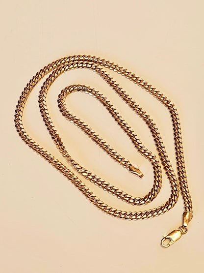 24" Cuban Chain, 14k Gold