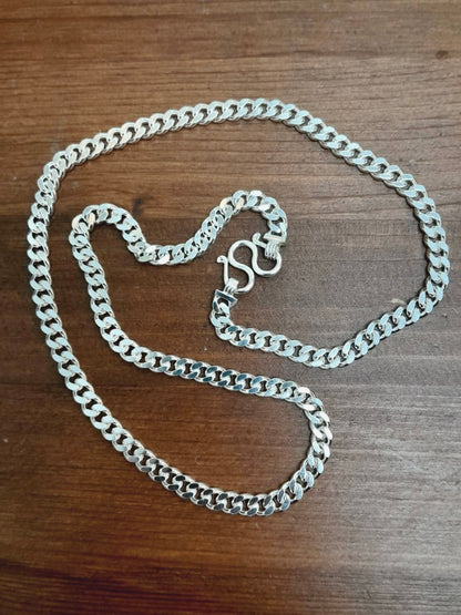 Cuban Chain, Sterling Silver