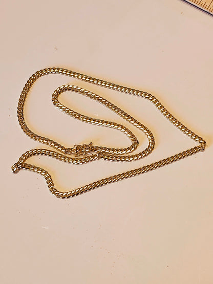 24" Cuban Chain, 10k Gold