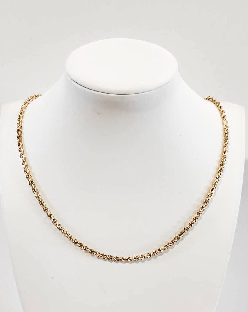 24" Rope Chain ,14K Gold