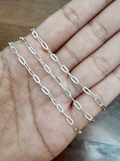 Heavy Paperclip Chain, Sterling Silver