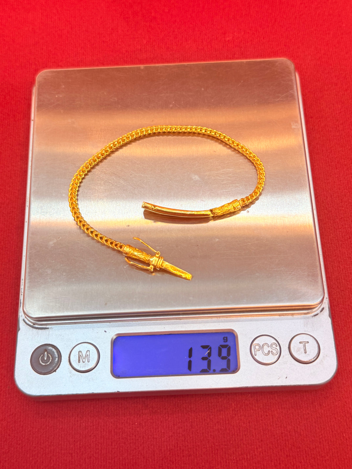 13.9g, 7.5”, Classic Franco Bracelet, 24K Gold