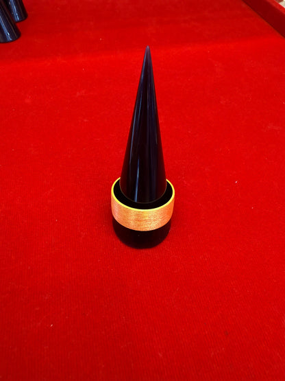 Brushed Flat Band Ring, 24K Gold