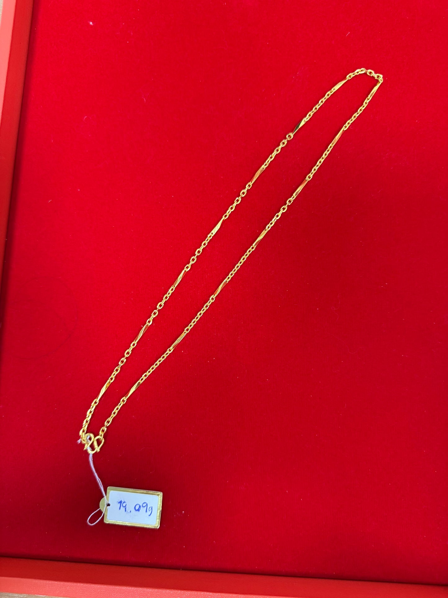 Mixed Link Chain, 24K Gold