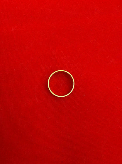 Brushed Flat Band Ring, 24K Gold
