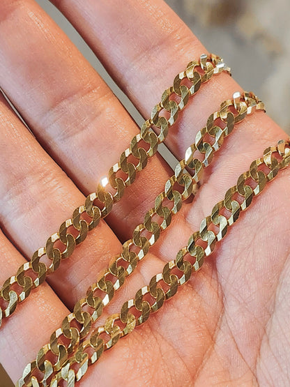 24" Curb Chain, 18k Gold