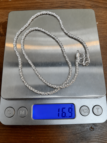 Rope Chain, Sterling Silver