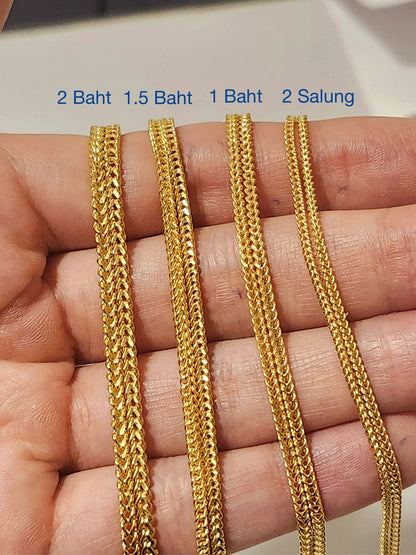 Classic Franco Chain, 23k Gold