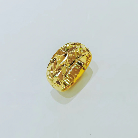 Floral Pattern Ring, 23K Gold