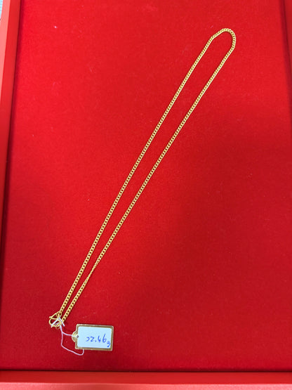 Cable Link Chain, 24K Gold