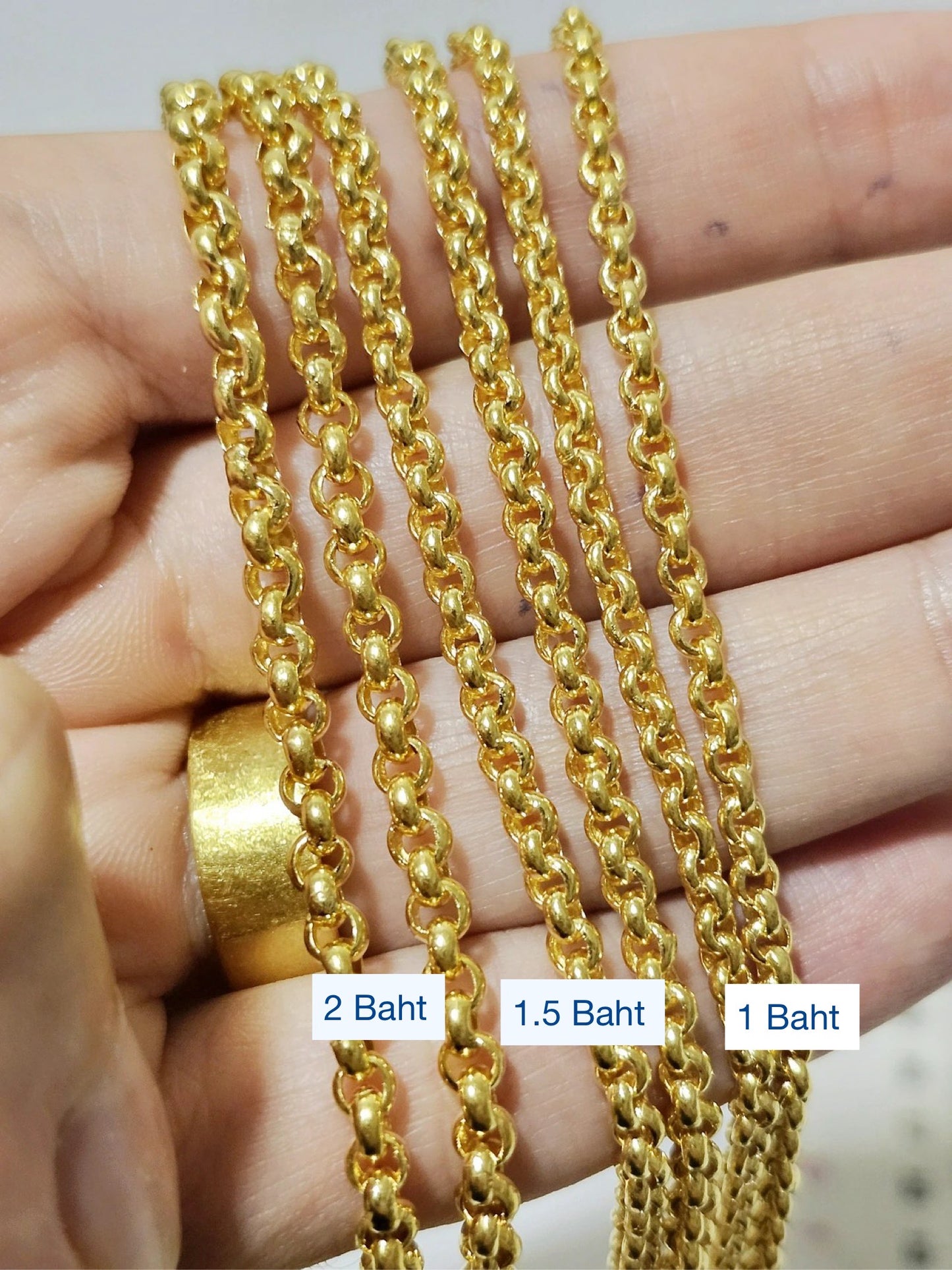 Anchor Chain, 24K Gold