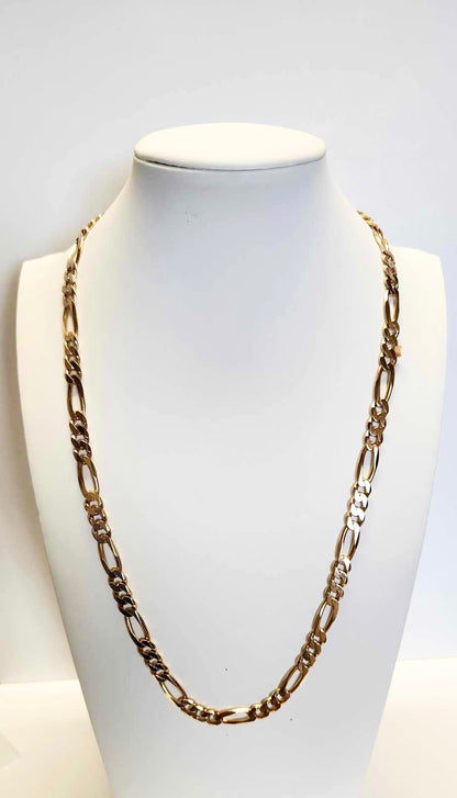 21“ Figaro Chain, 14K Gold