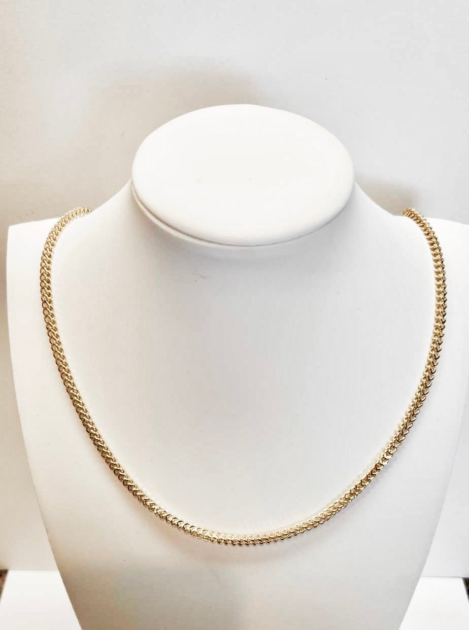 24" Classic Franco Chain, 14K Gold