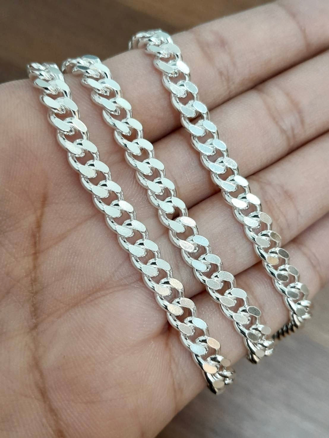 Cuban Chain, Sterling Silver