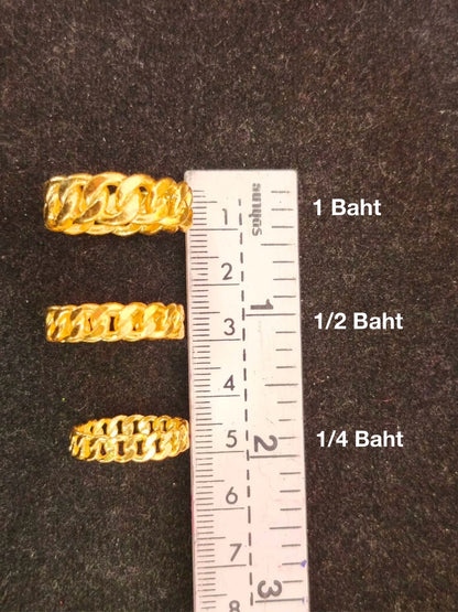 Cuban Ring, 23K Gold