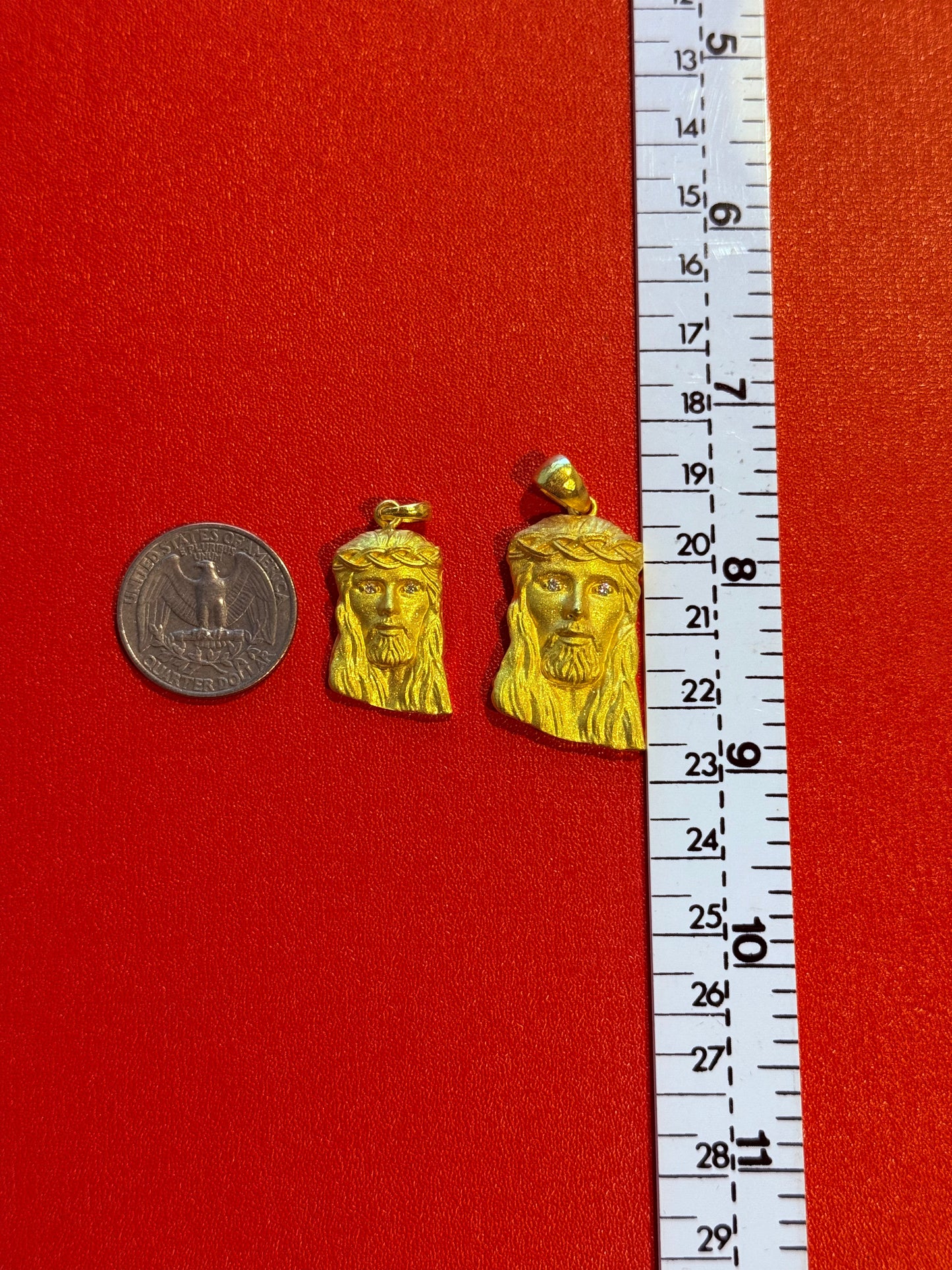 Jesus Pendant, 24K Gold