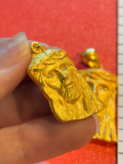 Jesus Pendant, 24K Gold